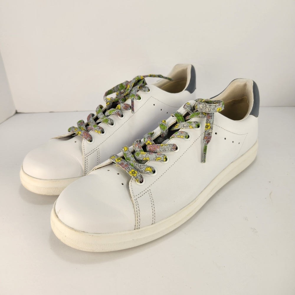 Tory Burch Women's White Leather Sneakers Lace-up Comfy Casual Shoes 11M